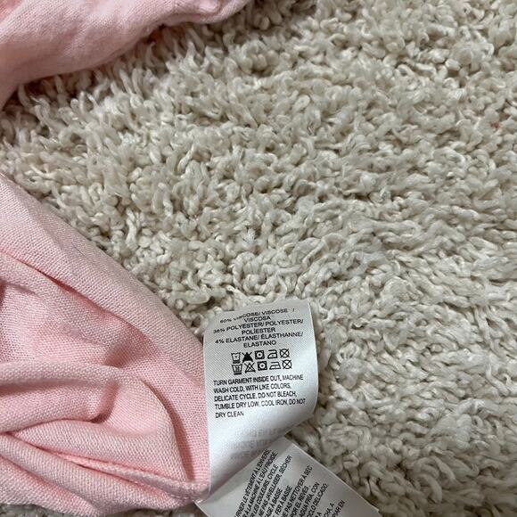 Lucky Brand Medium Balletcore Pastel Baby Pink Super Soft Lightweight Sweater - Picture 4 of 5